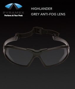 Pyramex Highlander Grey Anti-Fog Lens Safety Glasses